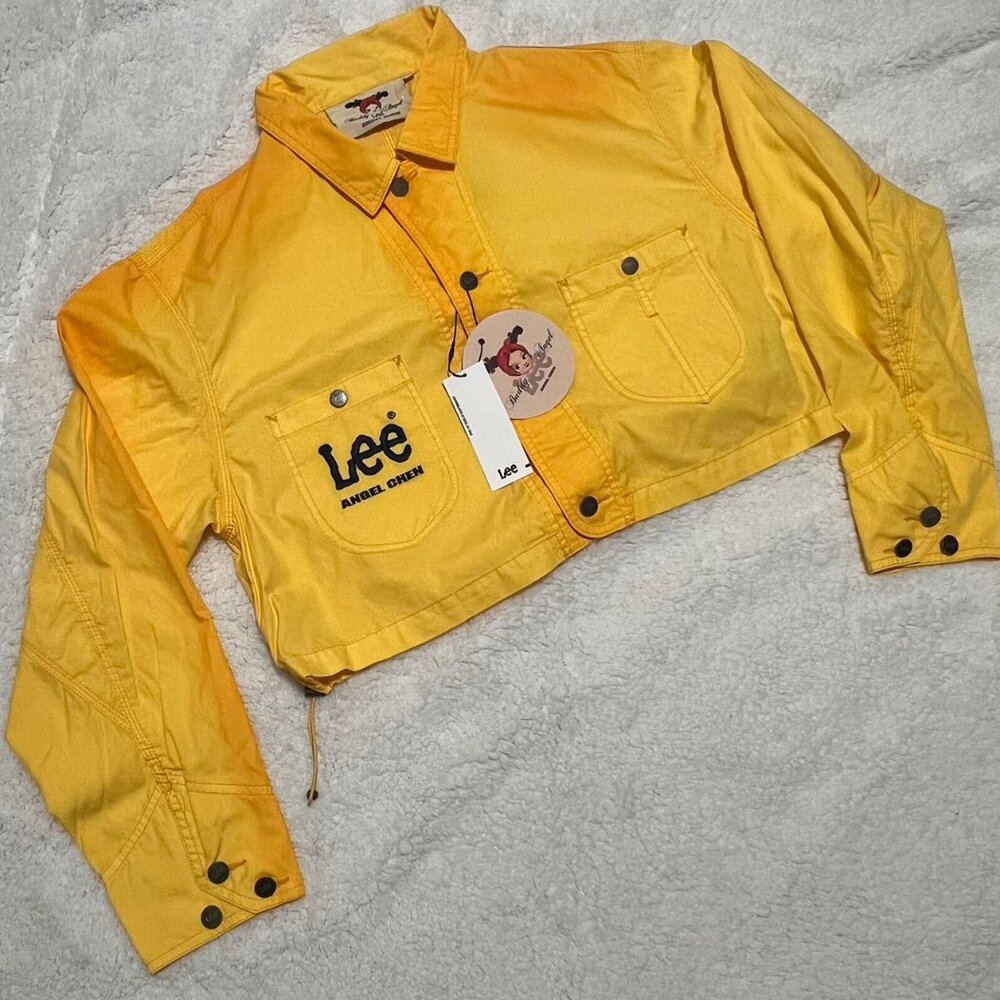 Lee X Angel Chen Yellow Crop Jacket Women's Size Medium NWT